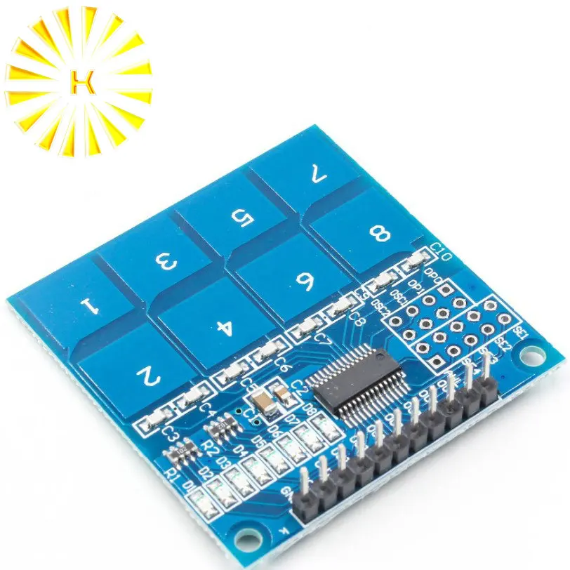 

TTP226 8 Channel Digital Capacitive Switch Touch Sensor Module for Arduino UNO