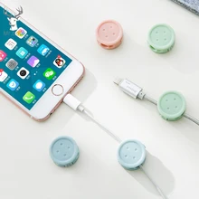 8 шт./компл. письменный прибор зажим для провода электрические провода приталенный устройство для сматывания шнура питания и наушники кабельный организатор проволока из нержавеющей стали рулон Зарядное устройство Держатель кабеля зажим