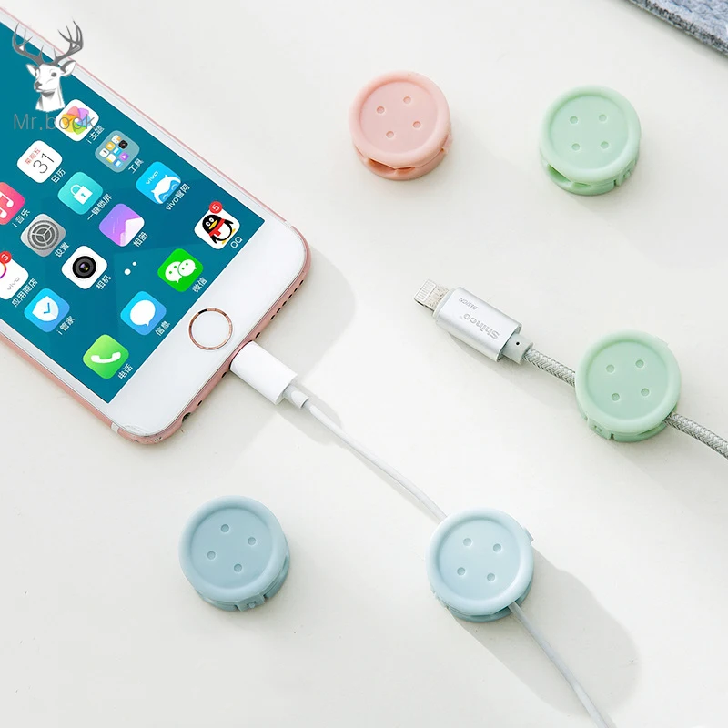 

8pcs/set Desk Set Wire Clip Electrical Wire Fitted Cable Winder Earphone Cable Organizer Wire Storage Charger Cable Holder Clip
