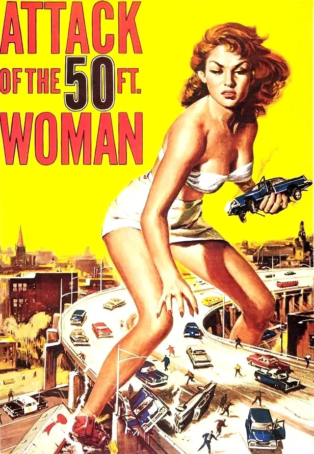 Wall Print Home Decor Housewarming gift Birthday gift Attack of the 50 Foot Woman 1958 Movie Poster