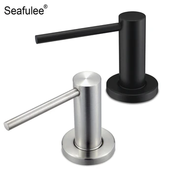

2Color Stainless Steel Kitchen Sink Countertop Soap Dispenser Built in Hand Soap Dispenser Pump, Large Capacity 17 OZ Bottle