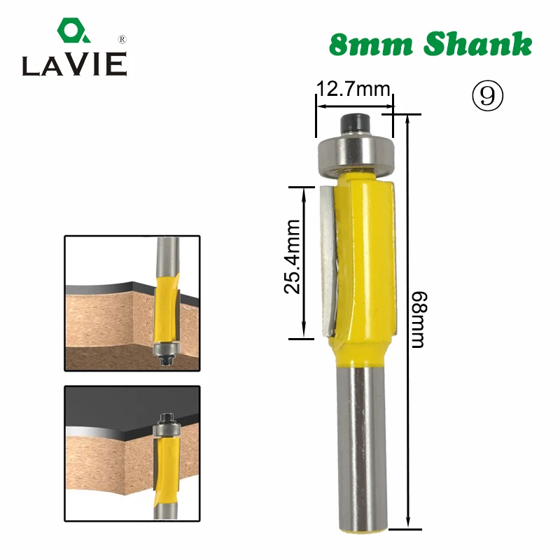 1 шт. 8 мм хвостовик древесины маршрутизатор бит прямой T V заподлицо очистка Круглый угол бухта коробка биты фреза для дерева MC02042