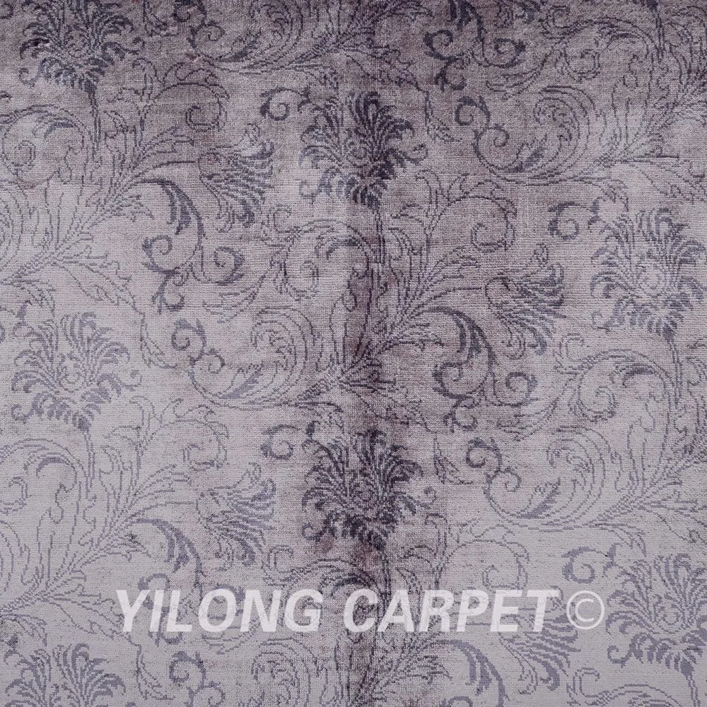 Yilong 4'x6' Традиционный турецкий ковер фиолетовый vantage античные восточные шелковые ковры(0690