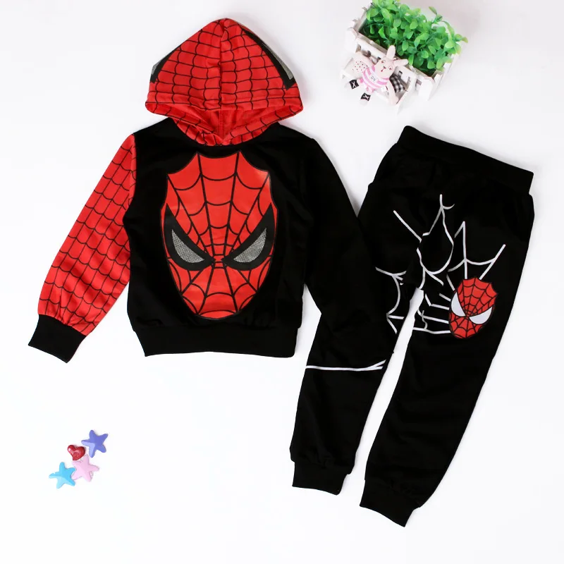 Детский спортивный костюм «Человек-паук» для мальчиков комплект одежды для детей от 2 до 6 лет, комплект одежды «Человек-паук» для маленьких мальчиков, весенне-летние спортивные костюмы для мальчиков