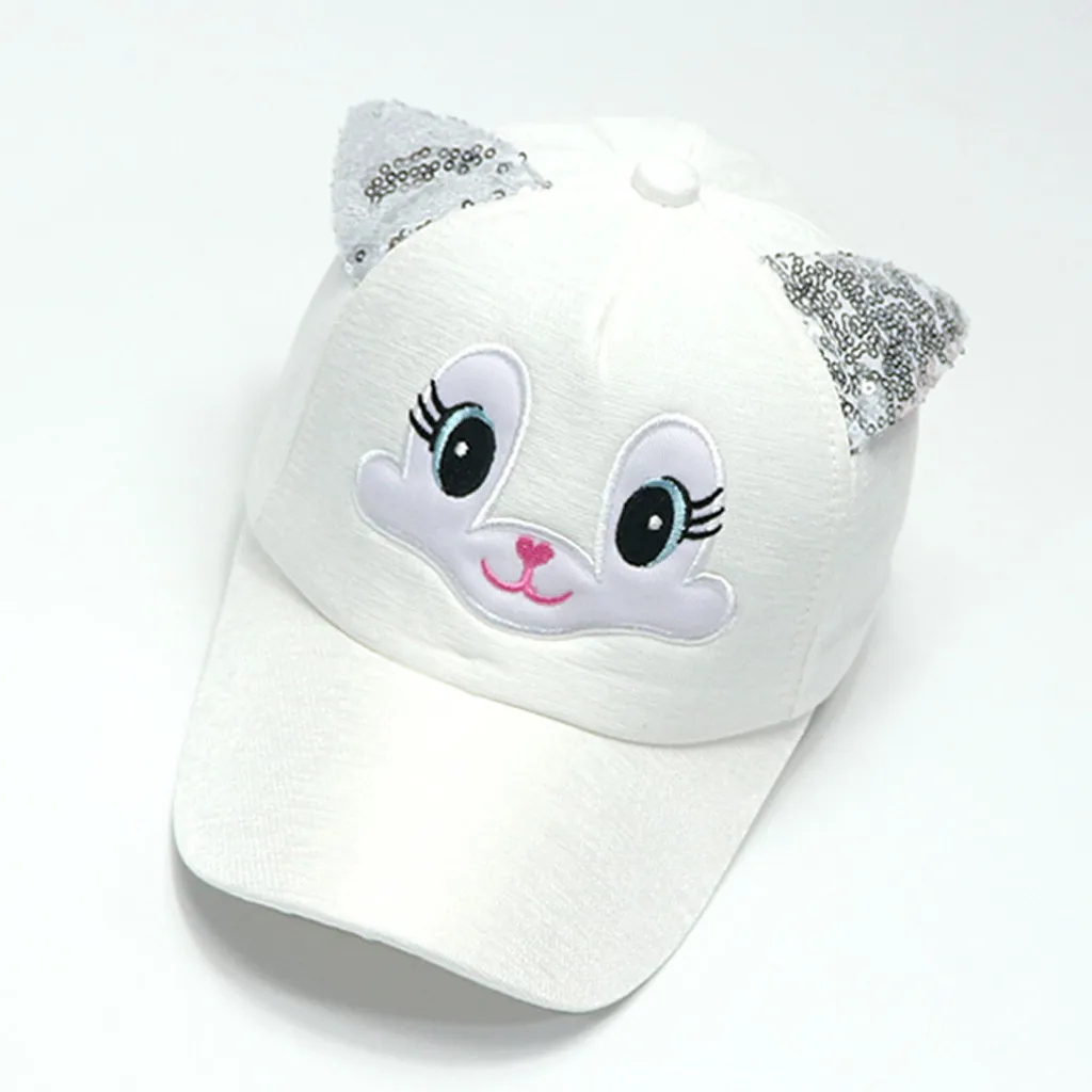 Модные летние шляпы для мальчиков с рисунком кота Sunhat дышащая бейсбольная кепка уши остроконечная шляпа кепка детская шляпа для девочки