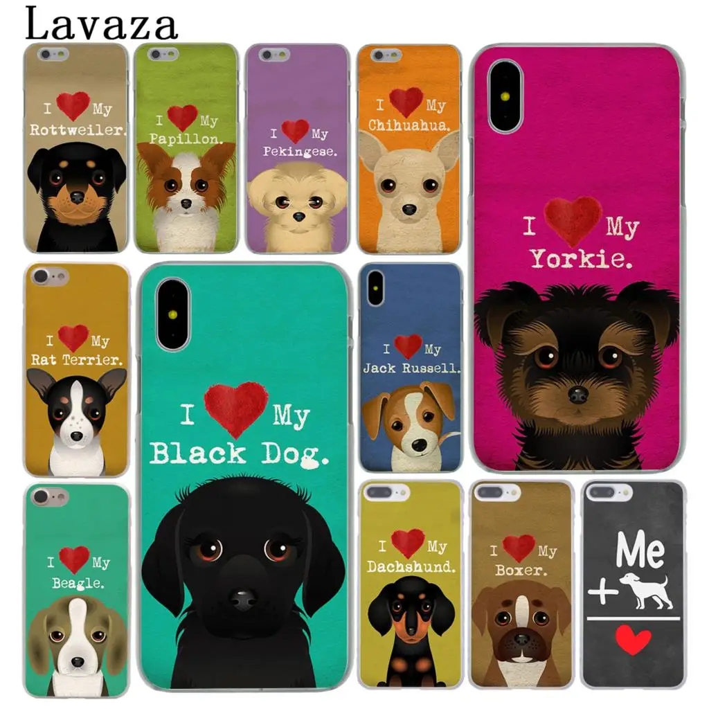 Lavaza I Love My собака Йоркширский терьер Papillon boxerHard чехол для телефона iPhone XR X XS 11 Pro Max 10