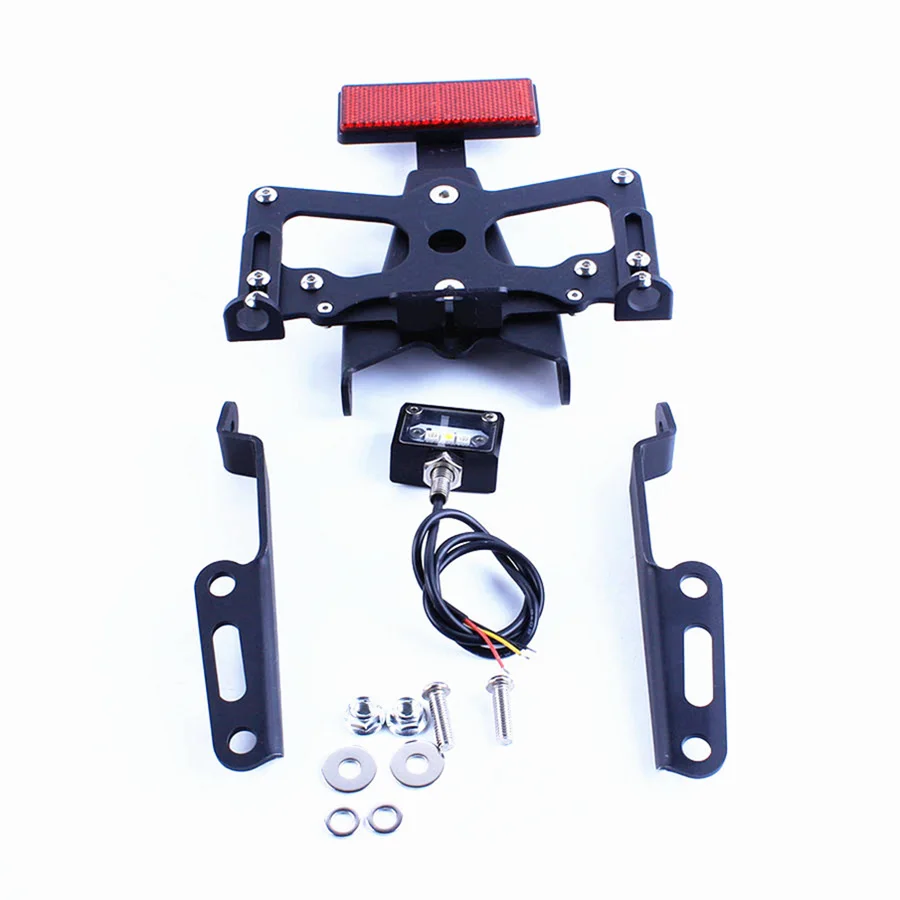 

For Suzuki GSXR600/750 2008 2009 2010 K8 Motorcycle Fender Eliminator License Plate Bracket with LED Black Holder Kit