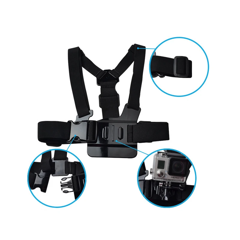 For Gopro Waterproof Protective Case Housing Adjustable Chest Strap Wearing Diving Set for Gopro hero 4 3+ Camera Accessories  (14)
