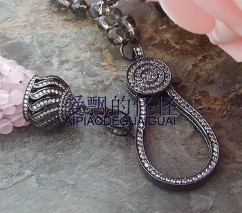 

Black Pearl Garnet & Crystal Quartz Necklace