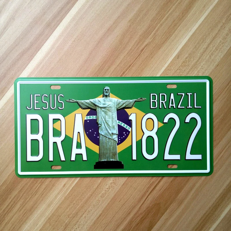 Brazil Retro Metal Tin Sign Wall Poster Cafe Bar Pub Home Plaque Decor
