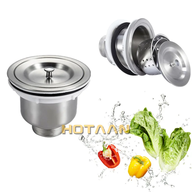 . 110mm 4.3" Kitchen Sink Basket Strainer with Cover, stainless steel kitchen sink strainer,YT-9502