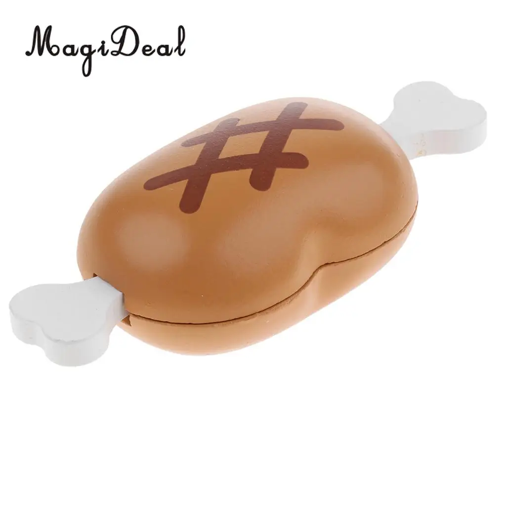 Miniature Simulation Wooden Magnet Connected Fruits Kitchen Food Cutting Kids Children Pretend Play Toy
