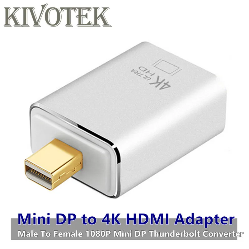 TMini Displayport DP to HDMI4K Adapter Male to Female 1080P Thunderbolt Converter For PC Macbook Pro Imac Projector Free Shipping (2)
