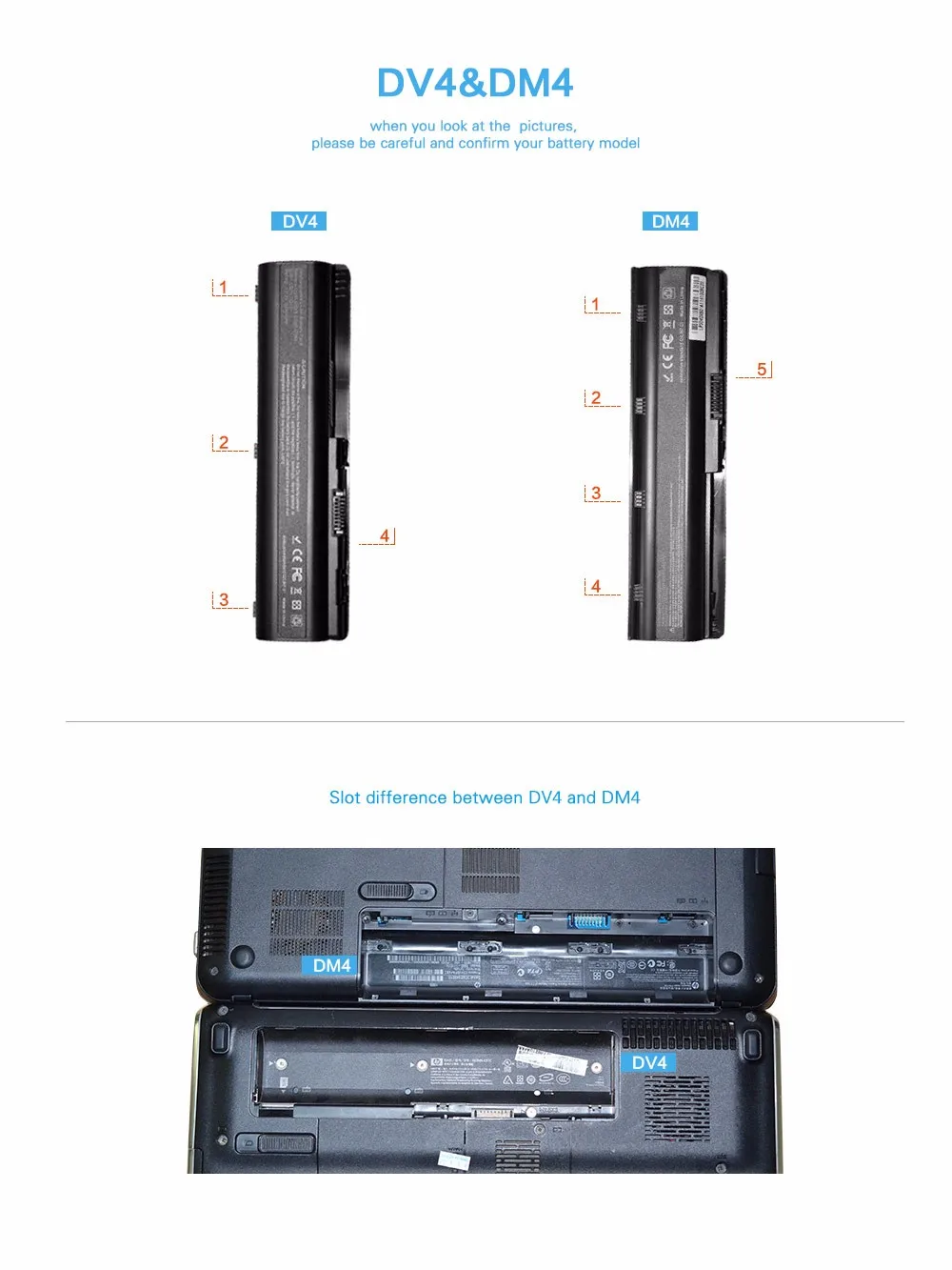 Bateria para HP Pavilion, MU06, G6, DV3,
