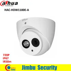 DAHUA HDCVI 1MP купол Камера HAC-HDW1100E-A 1/2. 9 "CMOS 720 P ИК 50 м IP66 безопасности Камера Встроенный микрофон PAL