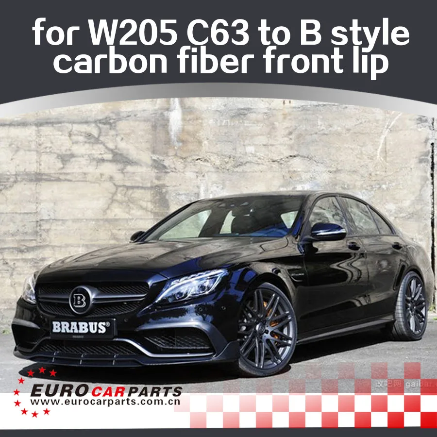 C63 участки ткани из углеродного волокна, пригодный для W205 C63 Б-стиль B650 юбка переднего бампера из углеродного волокна диффузор для C63 передней губы+ Диффузор с выхлопных газов