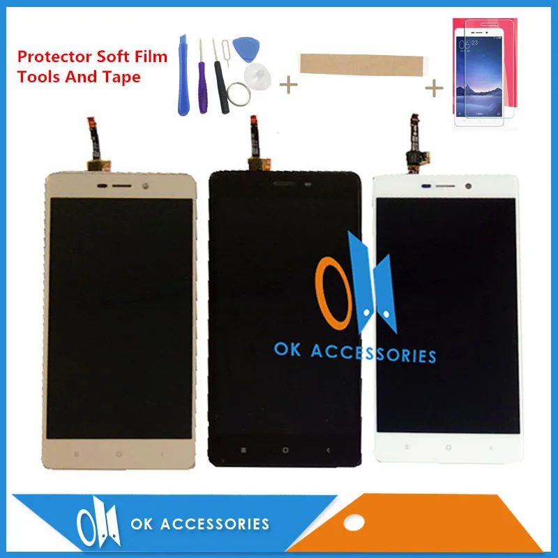 

4.7 Inch For Xiaomi Redmi 3 3S 3Pro 3 Pro LCD Display+Touch Screen Digitizer Black White Gold Color With Kits