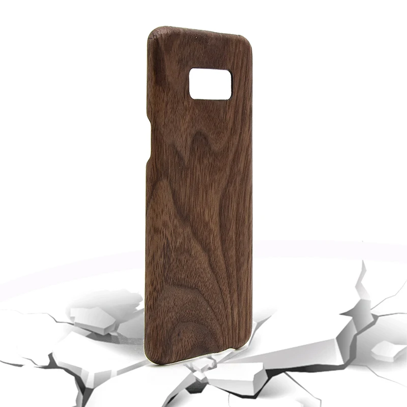 Showkoo Natural Wood Phone Case For Samsung S8 Plus S8 original wood+Fiber perfect Integrated For Samsung S8 phone cover Case cases-for-s8+