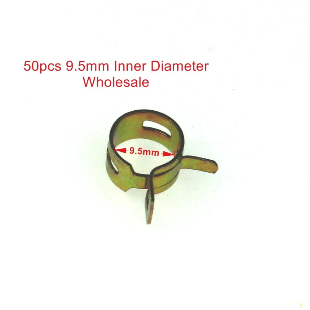 50pcs 9.5mm Steel Band Motorcycle Scooter ATV Fuel Line Hose Tubing