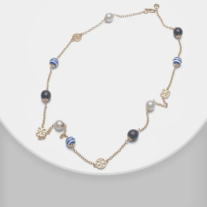 

Stylish spherical stripe design pearl necklace