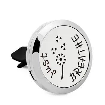 

Just Breathe Essential Oil Car Diffuser Locket Vent Clip 316L Stainless Steel Car Diffuser Locket 10pcs/lot Wholesale