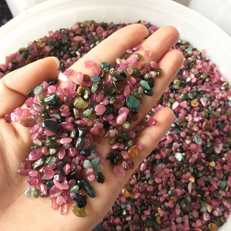 

1000g Natural Multicolor Tourmaline Gravel Original Stone Mineral Purify Degaussing Fish Tank Ornamental Specimen Collection