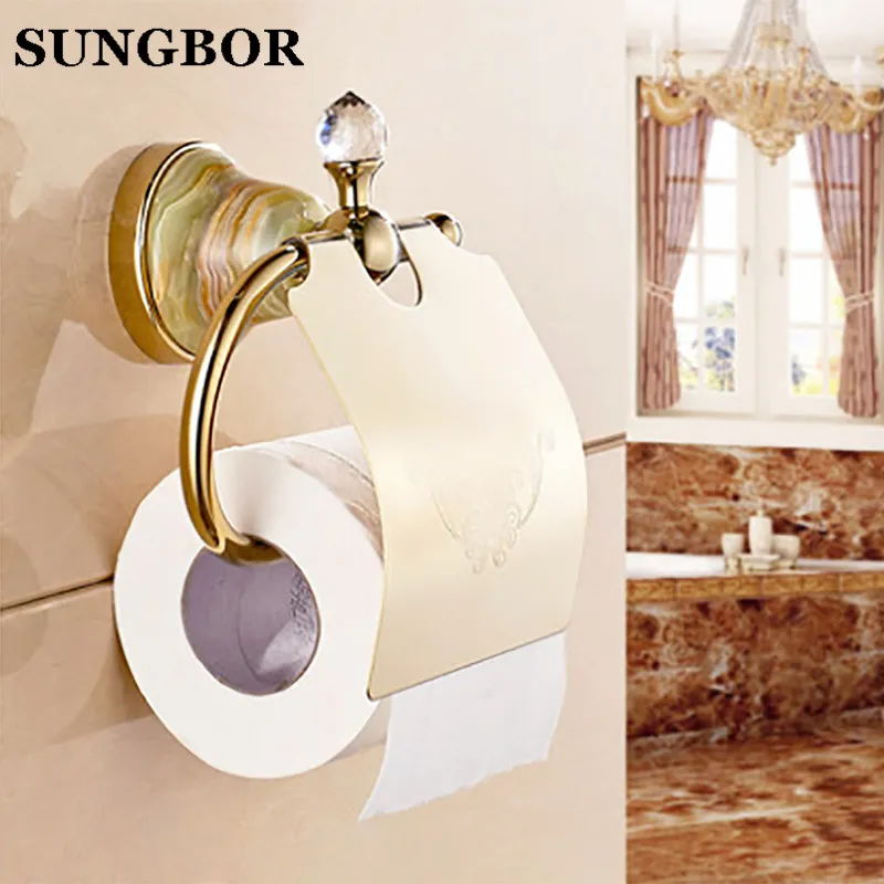 Wholesale And Retail Golden Jade Toilet Roll Paper Rack with Phone Shelf Wall Mounted Bathroom Paper Holder Free Shipping 95808H Wholesale And Retail Golden Jade Toilet Roll Paper Rack with Phone Shelf Wall Mounted Bathroom Paper Holder Free Shipping 95808H