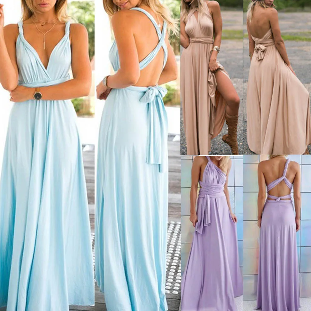 

Women Sleeveless Halter Bandage Party summer Dress Female Elegant Maxi Dresses Ladies sexy halter hot dress robe longue boheme