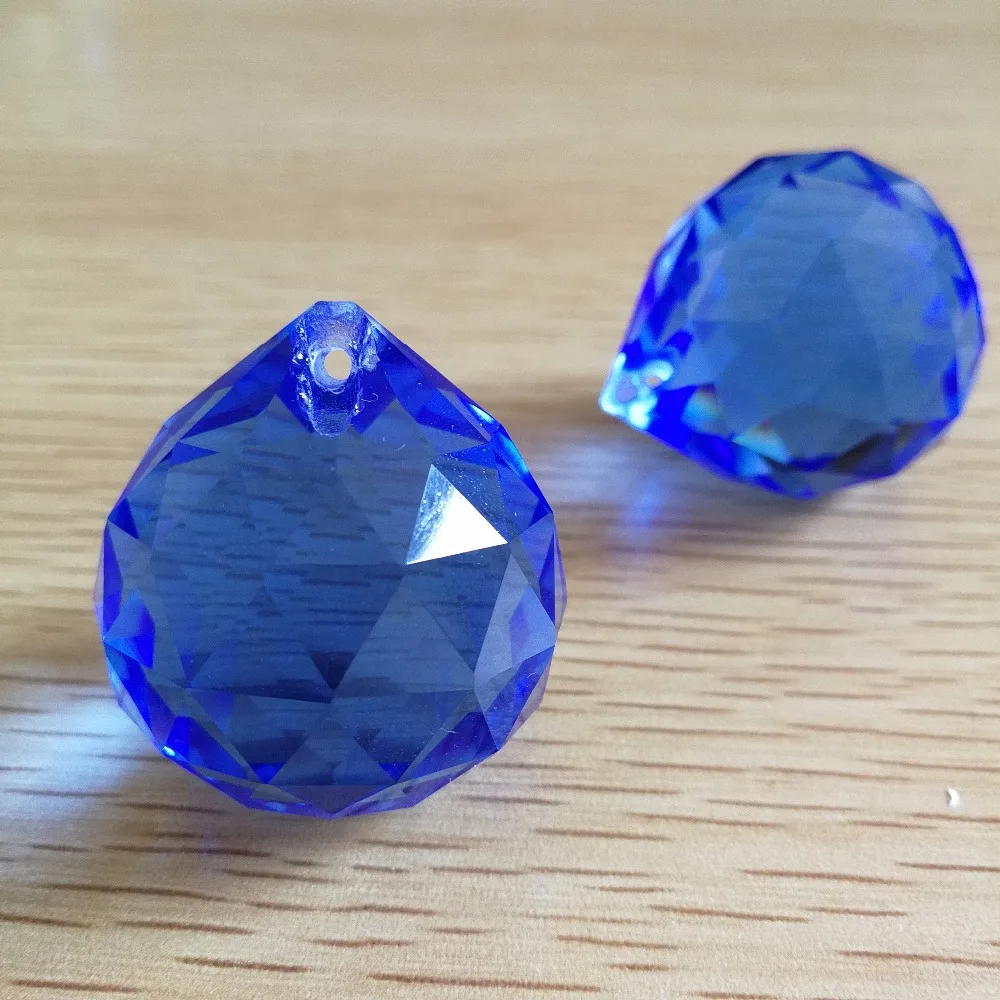 Sapphire 30mm 80pcs/lot Colored Chandelier Prisms For Crystal Lighting