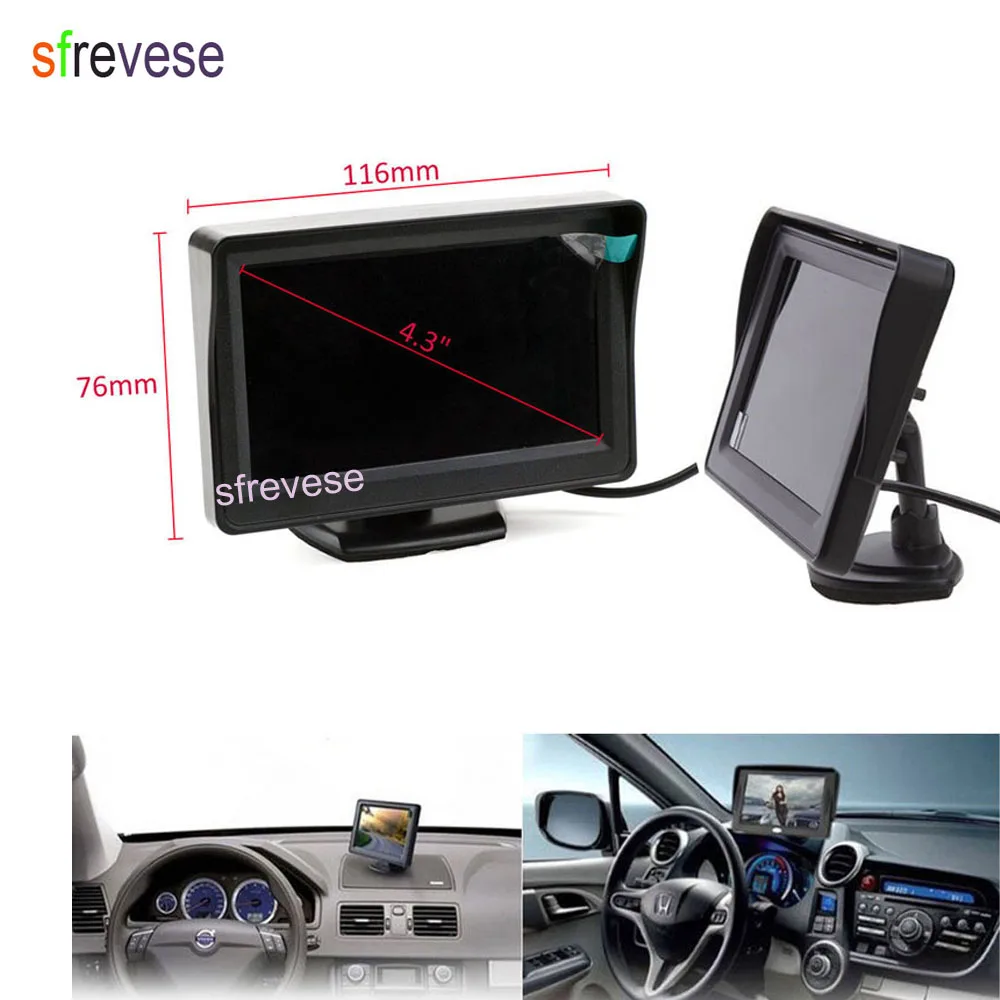 4," Автомобильный ЖК-монитор заднего вида комплект+ беспроводной 18 светодиодный ИК ночного видения Автомобильная резервная парковочная камера заднего вида