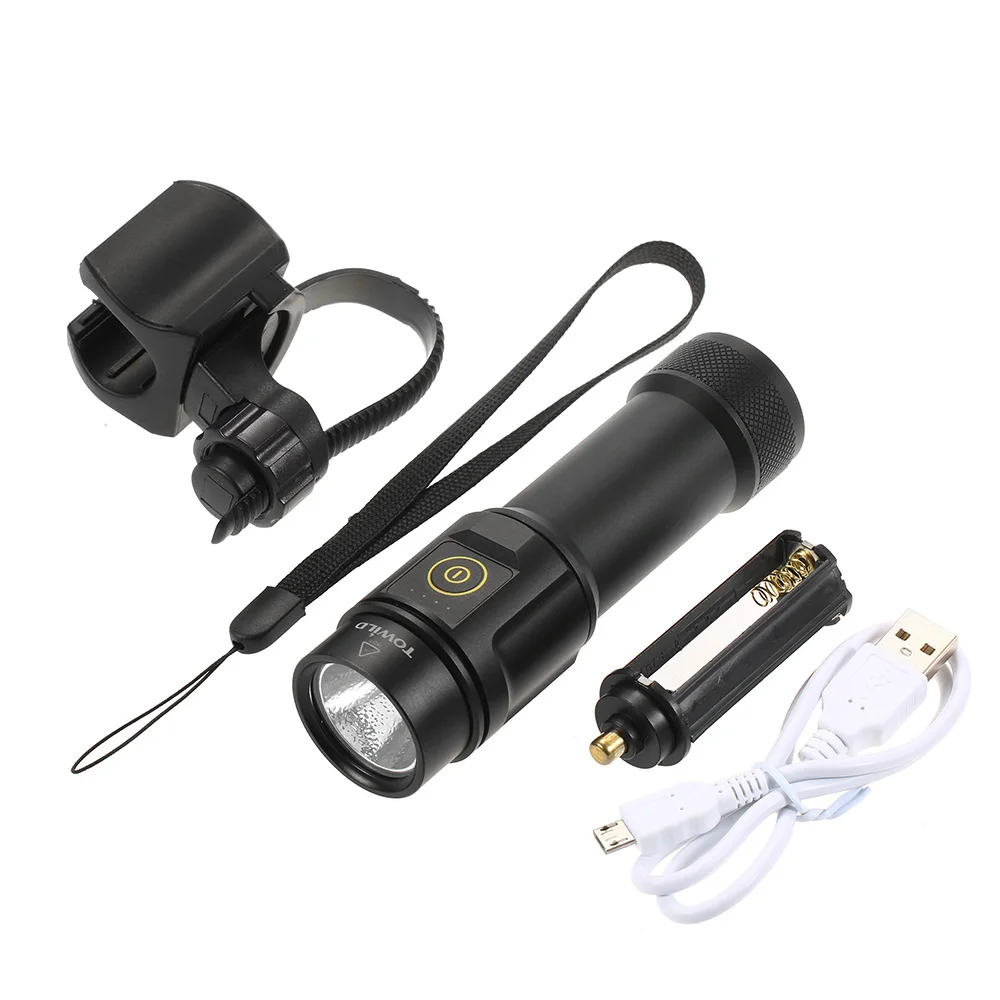 Flash Deal TOWILD Bicycle Front Light LED Bicycle Headlight Lamp Torch 1000 Lumens Bicycle Front Light USB Rechargeable Bike Light 7