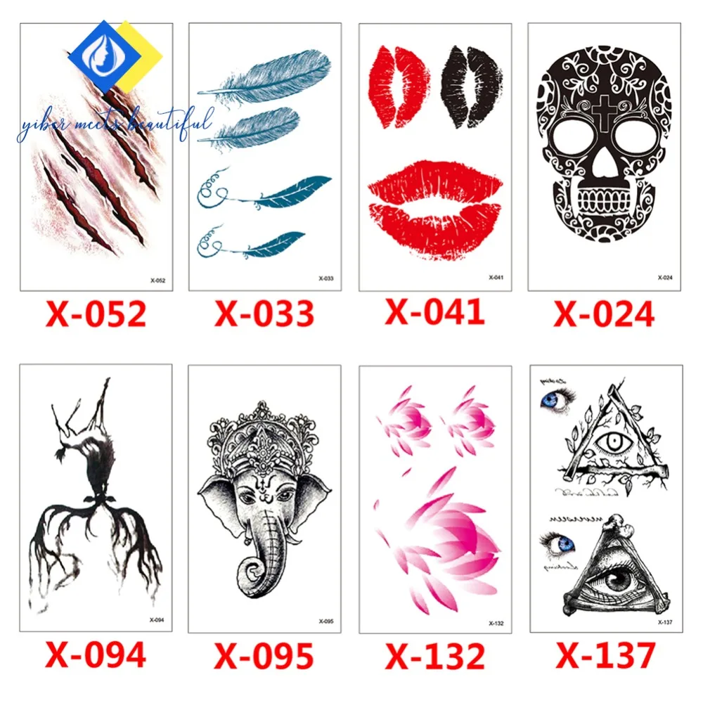 

New Waterproof Temporary Tattoo sticker old school rose pattern tattoo Water Transfer tattoo flash tattoo