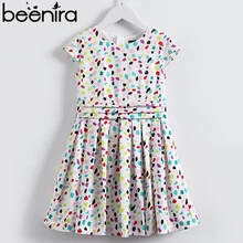 Beenira Детские платья в европейском и американском стиле Стиль для девочек в разноцветный горошек летнее платье дизайн 4-14Year детское платье принцессы