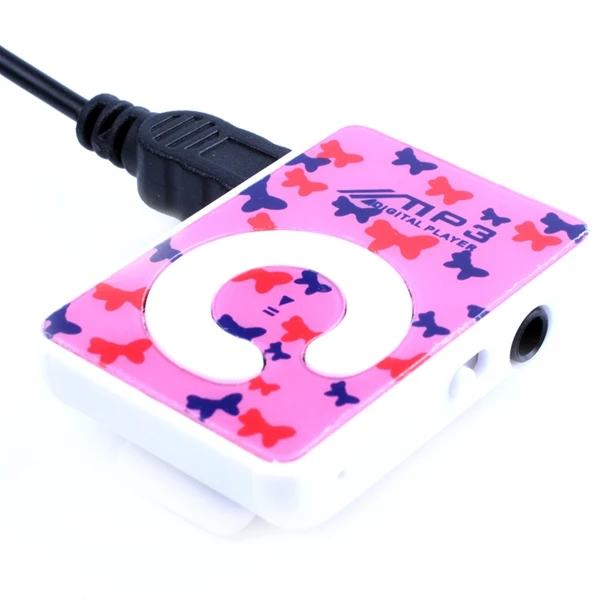 1-8GB Micro-SD TF поддерживает модный мини-клип пластиковый USB MP3 музыкальный медиаплеер