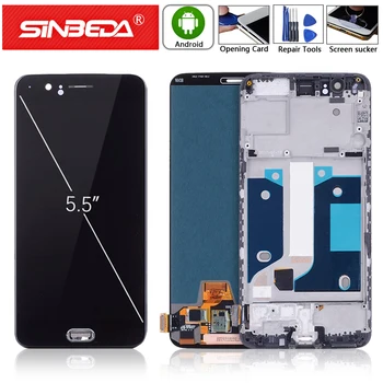 

5.5" OLED For Oneplus 5 LCD Display Touch Screen with bezel Frame For OnePlus 5 Display For One plus 5 1+5 A5000 LCD Replace