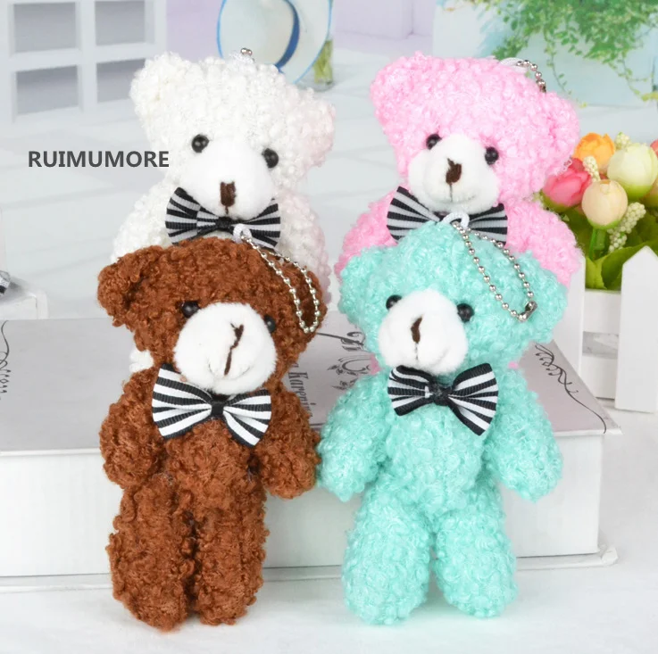 Bulk 100PCS New Candy Colors 11CM , Mix Colors , Wedding Plush Bear