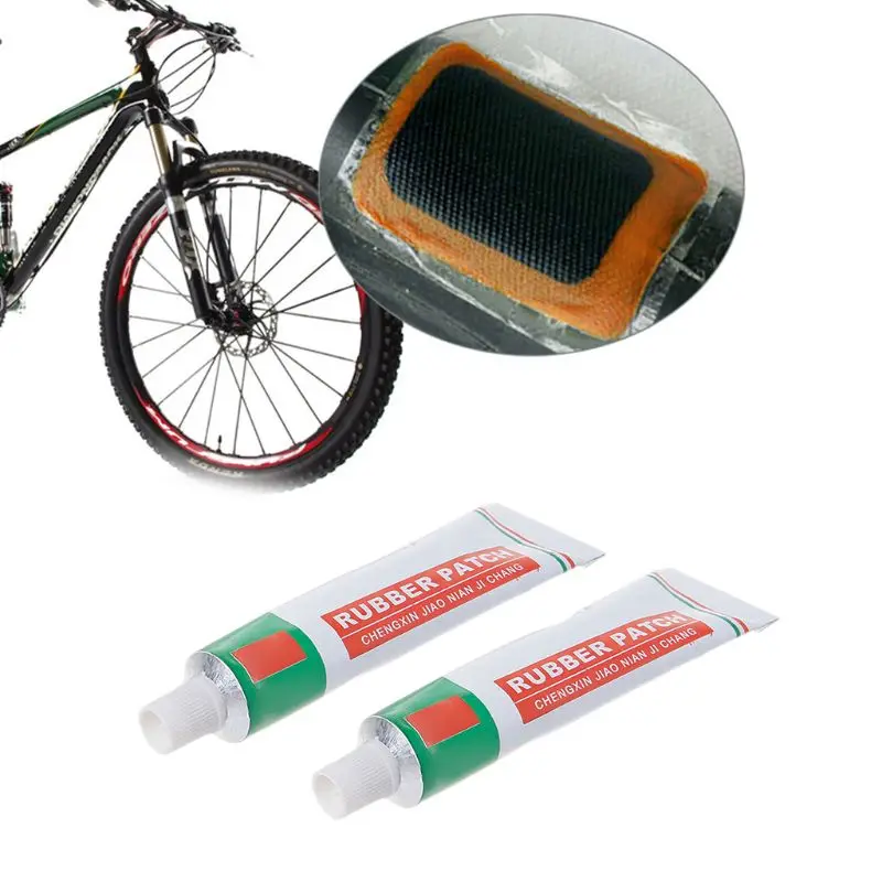 

2pcs 15g Bicycle Tire Repair Bike Tool Kit Cold Rubber Patch Cycling Glue Tools