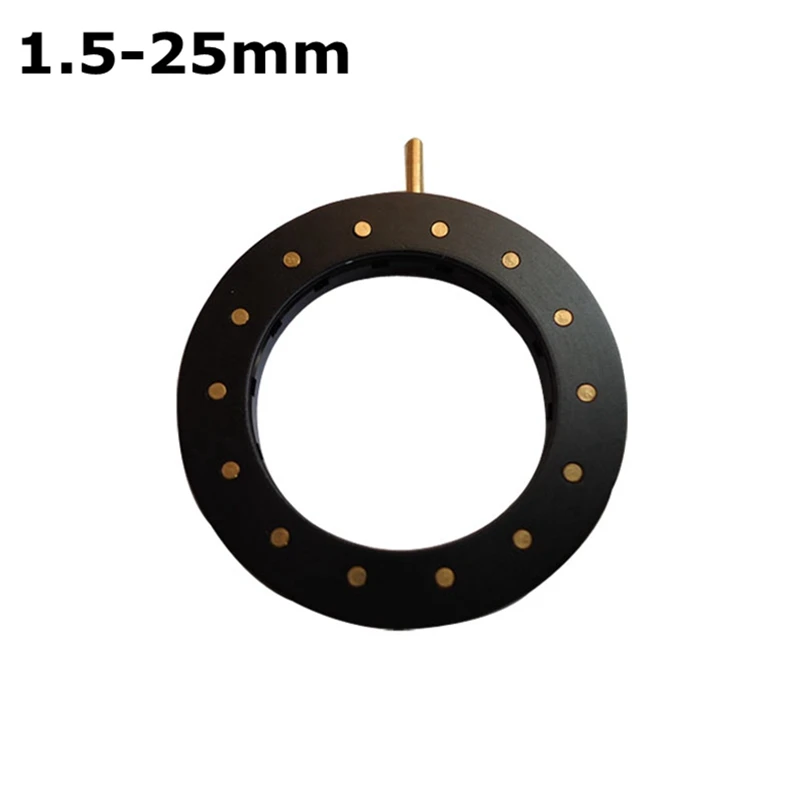 

1.5-25 mm Amplifying Diameter Zoom Optical Iris Diaphragm Aperture Condenser with 14 Blades for Digital Camera Lens Microscope