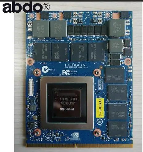

Abdo gtx980m 8G display Kader aireware m17x R4 17X R5 R6 m18x R2 M18XR3 notebook PC Graphics board 100% test OK