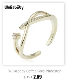 Wuli& baby Стразы Капля воды обручальное кольцо женские серебристый цвет регулируемый открытые вечерние кольца