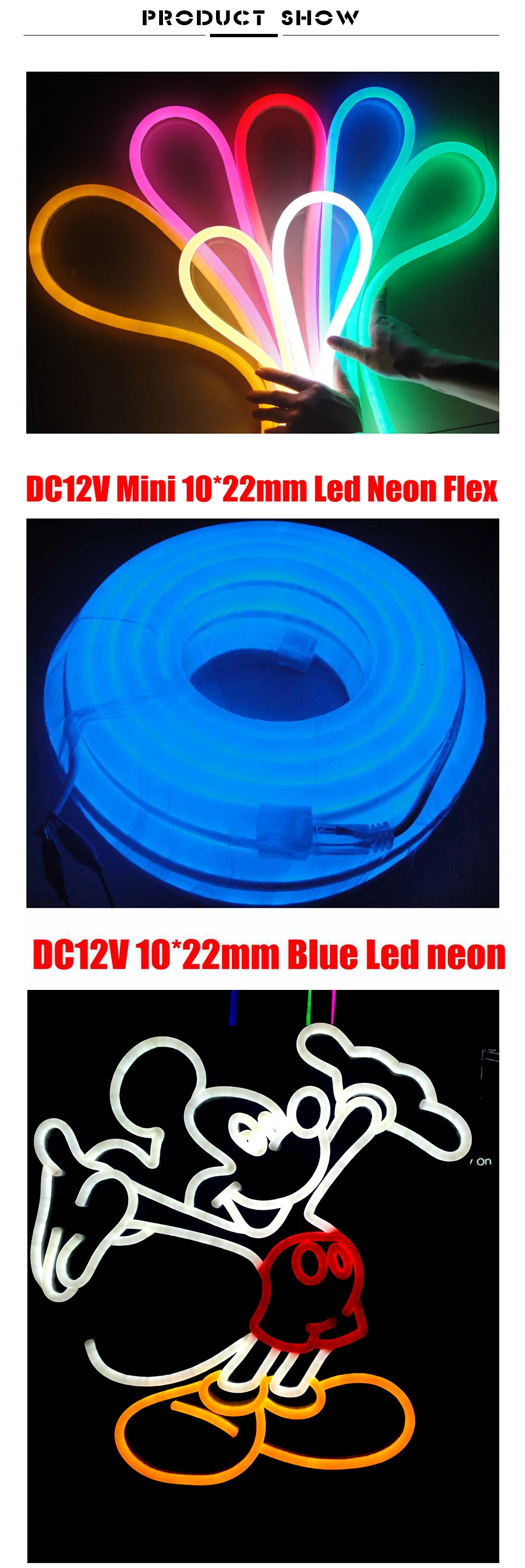 50 метров DC12V 10*22 мм мини белый светодио дный Neon для DIY Главная пещера, кухонный шкаф огни украшения даже светильники из Китая