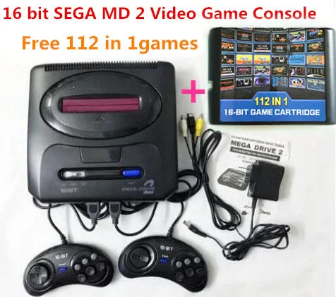 For 16 bit For SEGA MD2 Video Game Console with US and Japan Mode Switch,Free 112 in 1 game cartridge for everdrive sega For 16 bit For SEGA MD2 Video Game Console with US and Japan Mode Switch,Free 112 in 1 game cartridge for everdrive sega