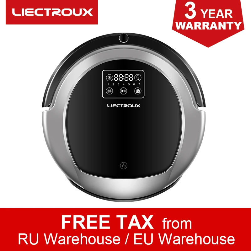 LIECTROUX Robotic Vacuum Cleaner B6009, 2D Map & Gyroscope Navigation,with Memory,Low Repetition,Virtual Blocker,UV Lamp,Wet Mop LIECTROUX Robotic Vacuum Cleaner B6009, 2D Map & Gyroscope Navigation,with Memory,Low Repetition,Virtual Blocker,UV Lamp,Wet Mop