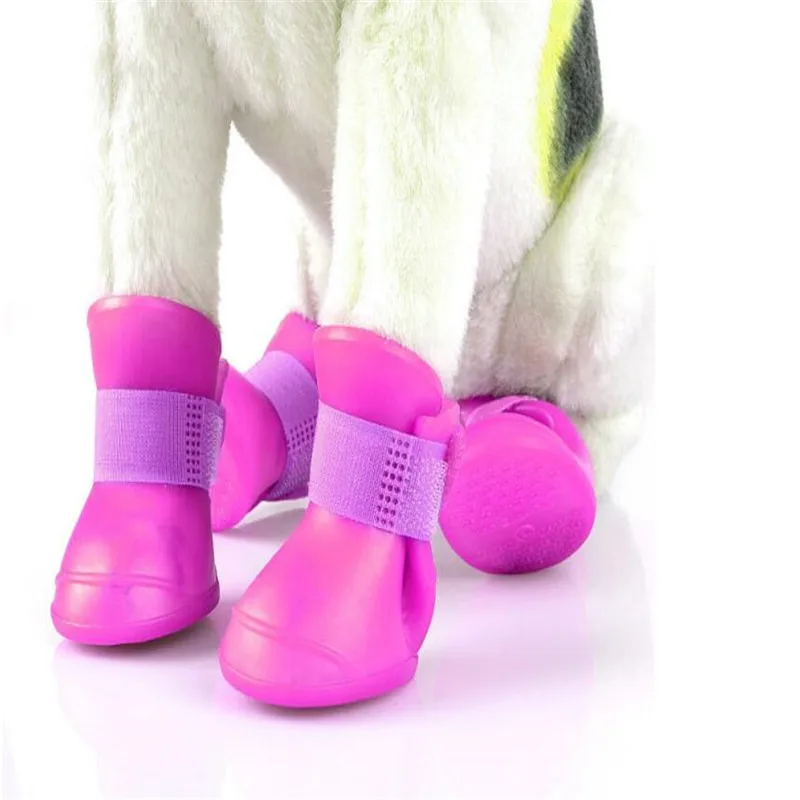 4 piece set / 7 color foot protection dog shoes cat dog shoes