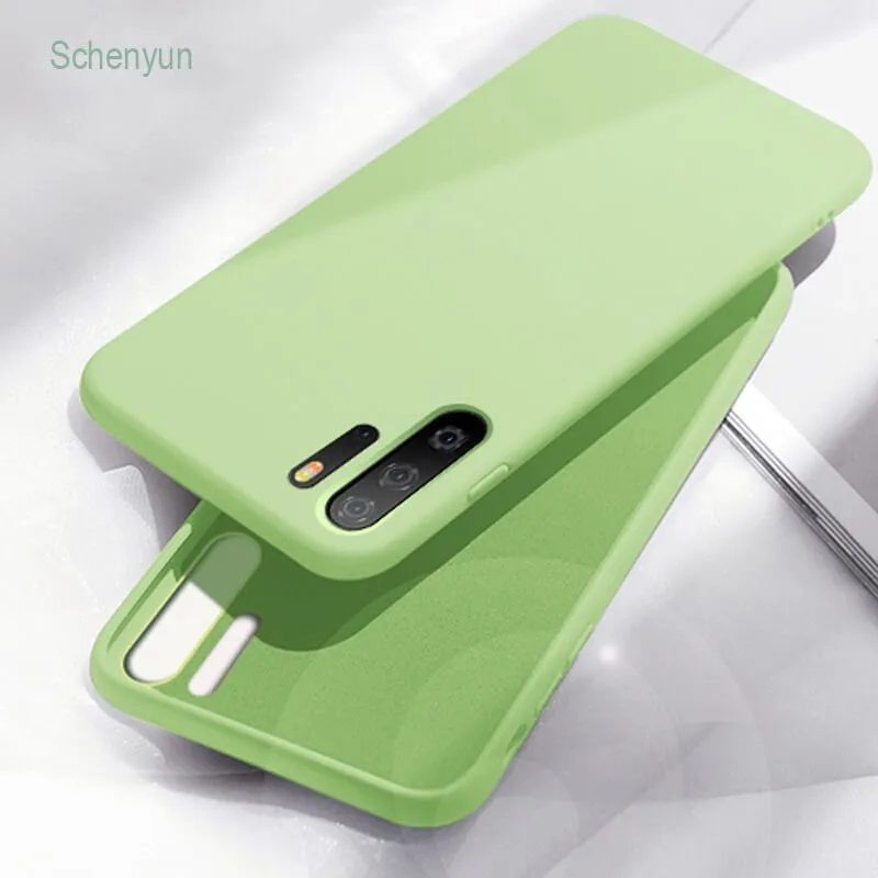 

Ultra thin Soft Liquid Silicone Phone Case For Huawei P30 pro P20 lite P10 plus 10 Shockproof Cover for Huawei Mate 20 pro case