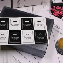80 pcs 4x5 centímetros barba Branca Preta Especialmente para você vedação etiqueta Etiqueta Do Selo Do presente do Cozimento adesivos dos alunos trabalho engraçado DIY
