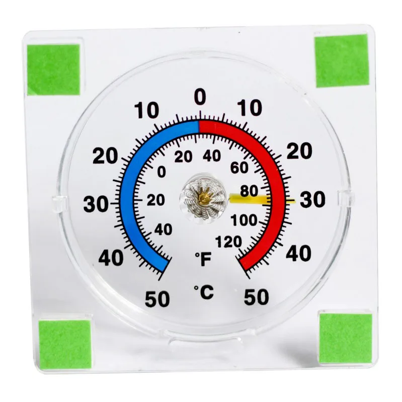 

Square Design Stick-on Transparent Greenhouse Window Thermometer
