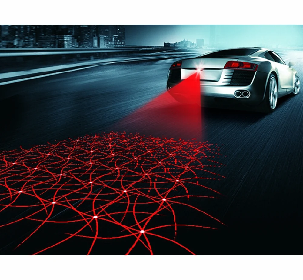 

Car Laser Fog Light Rear Anti-Collision Driving Safety Signal Rainproof Warning Lamp Suitable for All Models YA030