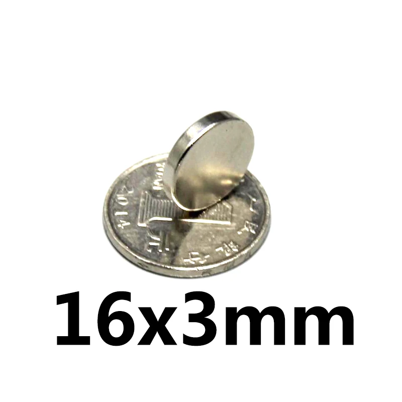 Powerful Super Strong Magnet Round Rare Earth Permanent Neo Neodymium 10pcs 16 x 3 mm N35 | Обустройство дома