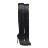 NIUFUNI Lady Over The Knee Boots Rhinestone Crystal Bling Thight Boots High Heel Shoes Women Sock Comfort Elastic Party Shoes ► Photo 2/6